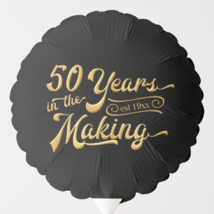 50th Anniversary   Changeable Black Color Balloon