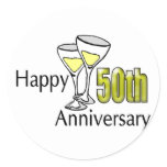 50th anniversary classic round sticker