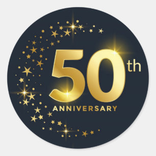 50th Anniversary   Classic Round Sticker