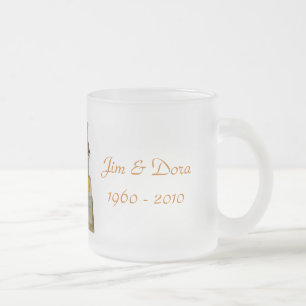 50th Anniversary Clear Frosted Mug- customize it Glass Coffee Mug