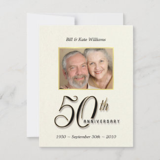 50th Anniversary - Contemporary Photo Invitations