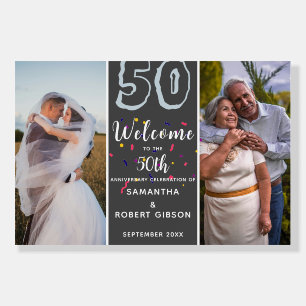 50th Anniversary custom photo welcome poster