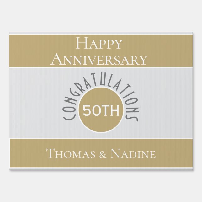 50th Anniversary custom yard sign (Front)