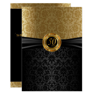 50th Anniversary Damask Design Invitation
