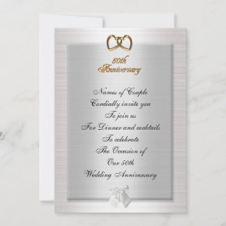 50Th anniversary Dinner invitation elegant