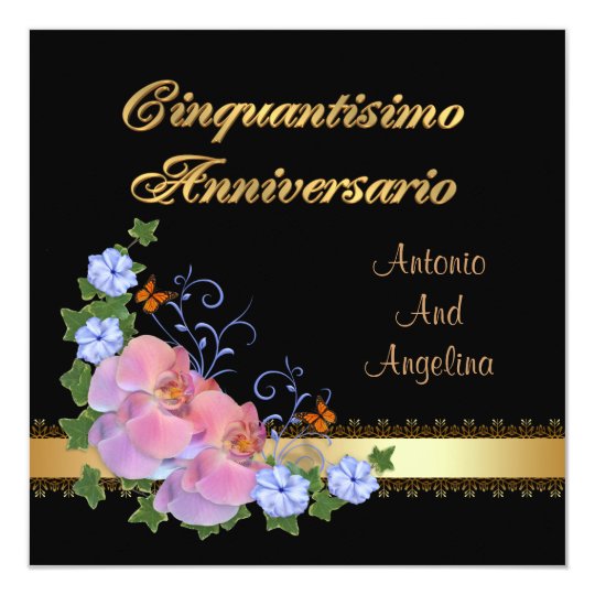 Italian 50Th Wedding Anniversary Invitations 1