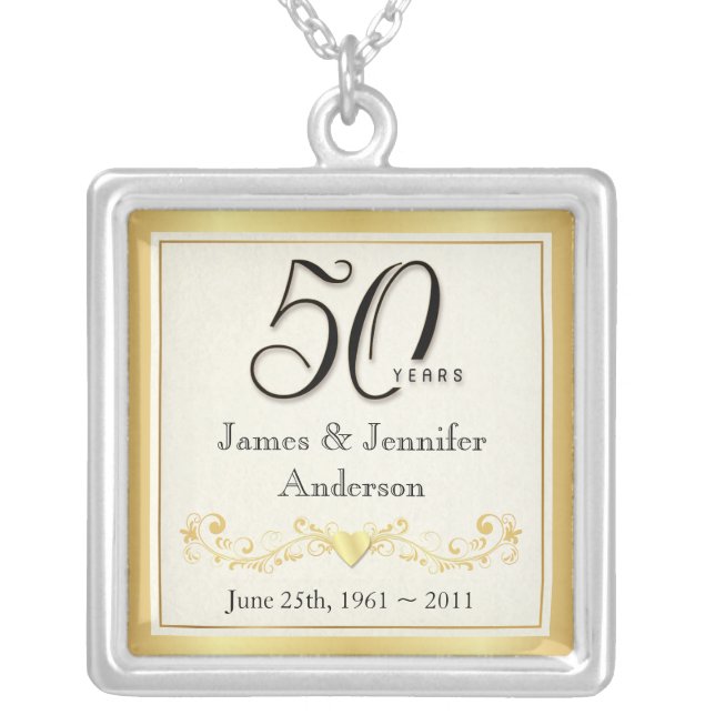 50th Anniversary Elegant Commemorative Pendant (Front)