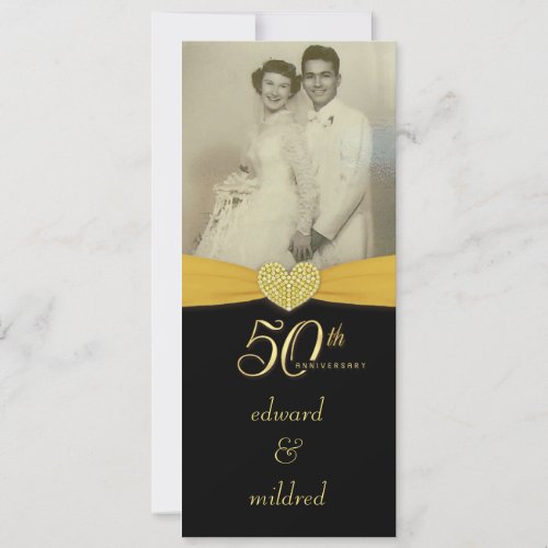 50th Anniversary - Elegant Photo Invitations