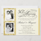 50th Anniversary Fancy 2 Photo Invitation - Large