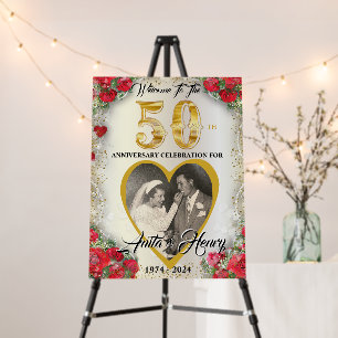 50th Anniversary Foam Board Welcome Sign