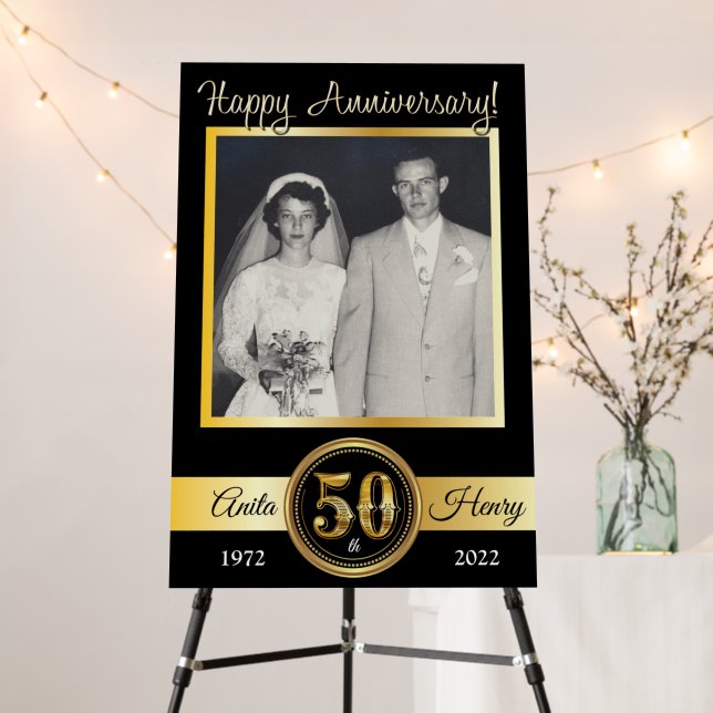50th Anniversary Foam Board Welcome sign (In Situ (Stand))