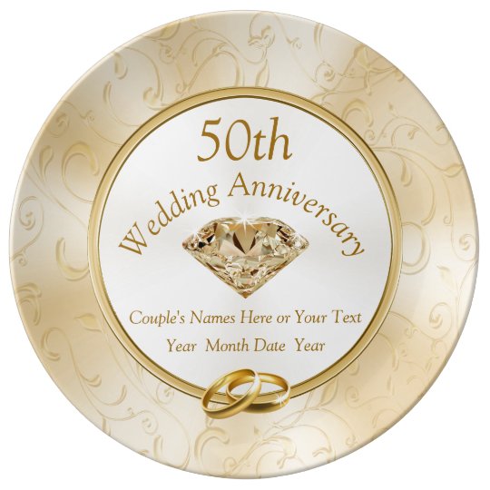 Customizable 50th Wedding  Anniversary  Gifts  Plate Zazzle com