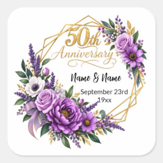 50th Anniversary Gift Square Sticker