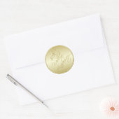 50th Anniversary Gold 1.5" Diameter Round Sticker (Envelope)