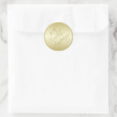50th Anniversary Gold 1.5" Diameter Round Sticker (Bag)
