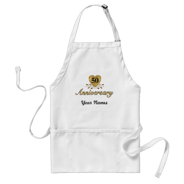 50th Anniversary - Gold Adult Apron (Front)