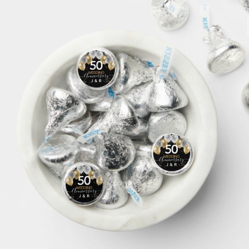 50th Anniversary Gold Balloons Hersheys Kisses