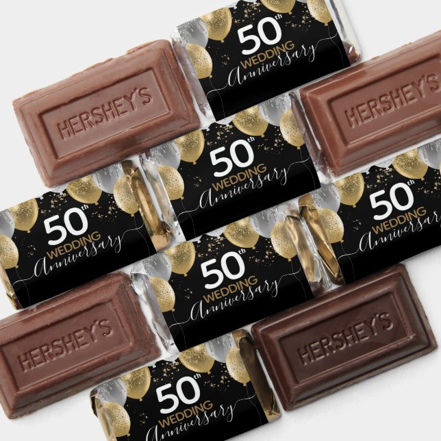 50th Anniversary Gold Balloons Hershey's Miniatures (Assorted)