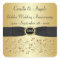 50th Anniversary Gold, Black 1.5" Square Sticker