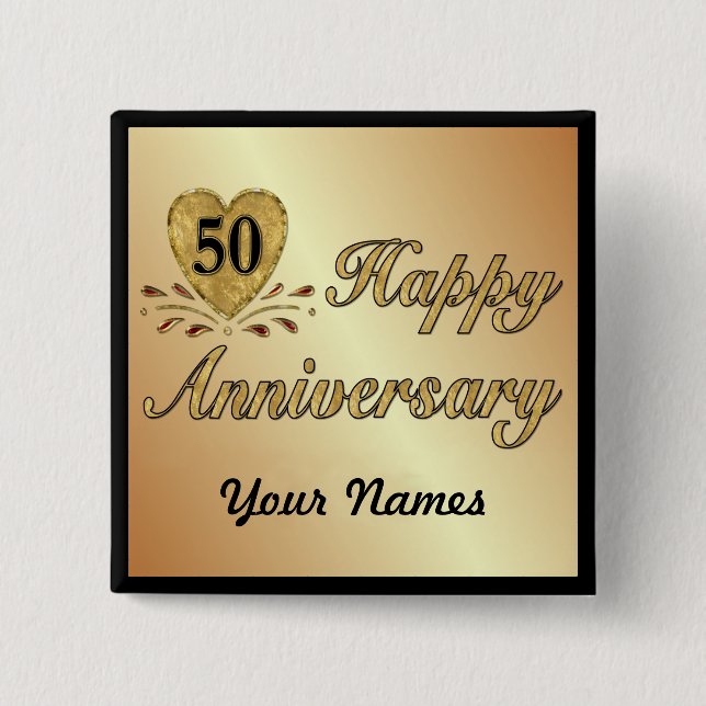 50th Anniversary - Gold Button (Front)