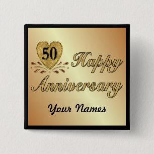 50th Anniversary - Gold Button