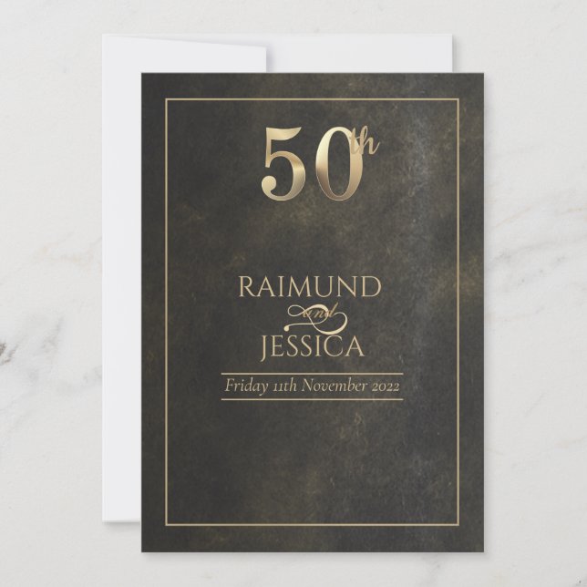 50th Anniversary Gold Dust Invitation (Front)