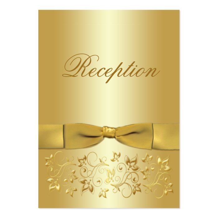 50th Anniversary Gold Floral Enclosure Card Business Card