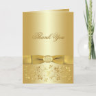 50th Anniversary Gold Floral Thank You Card