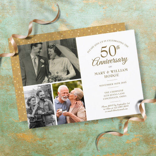 50th Anniversary Gold Heart Confetti 3 Photo