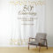 50th Anniversary Gold Hearts Photo Booth Backdrop