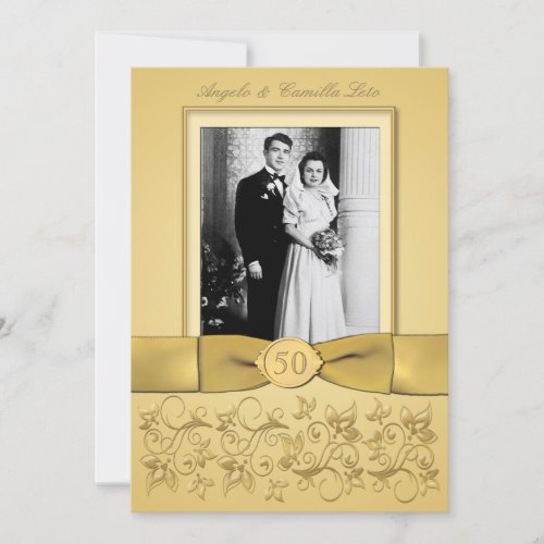 50th Anniversary Gold Invite- DON'T USE GOLD PAPER