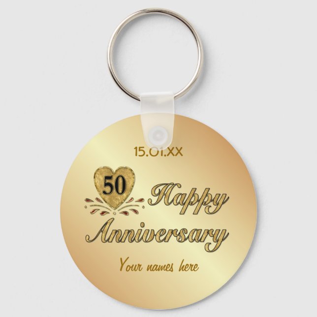 50th Anniversary - Gold Keychain (Front)