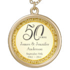 50th Anniversary Gold Lace Keepsake Pendant