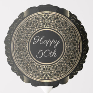 50th Anniversary Gold Medallion Balloon