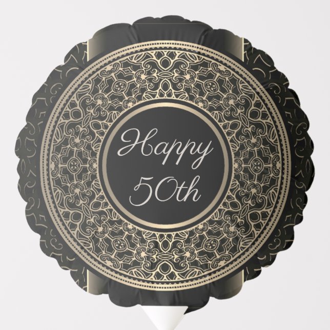 50th Anniversary Gold Medallion Balloon (Front)