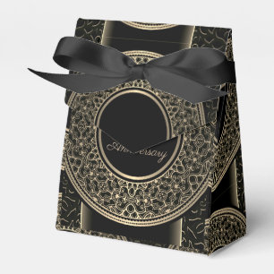 50th Anniversary Gold Medallion Tent Favor Box