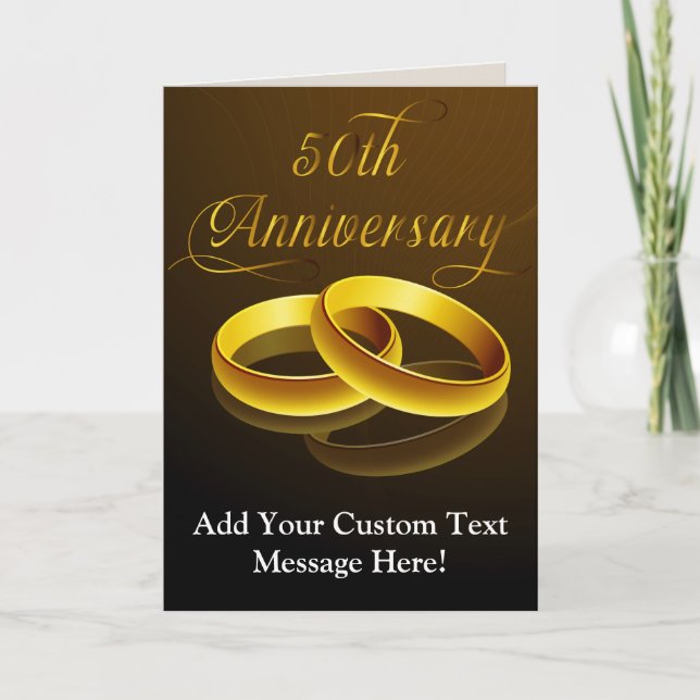 50th Anniversary | Gold Script Card (Front)