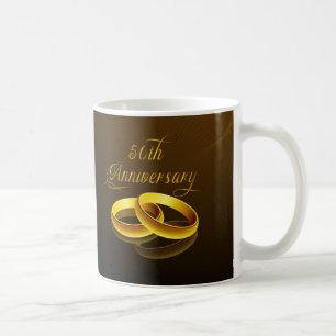 50th Anniversary   Gold Script Coffee Mug