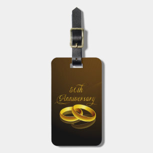 50th Anniversary Gold Script Luggage Tag