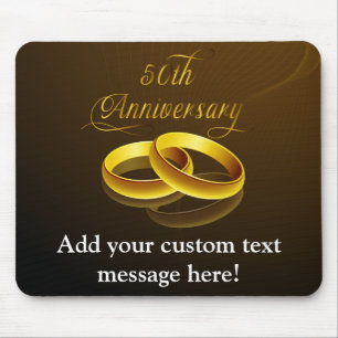 50th Anniversary   Gold Script Mouse Pad