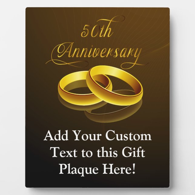 50th Anniversary | Gold Script Plaque (Front)