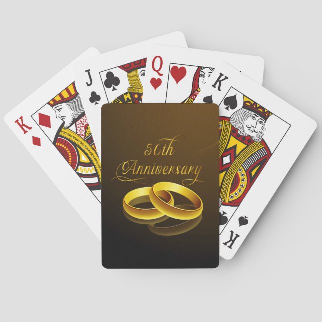 50th Anniversary | Gold Script Poker Cards (Back)