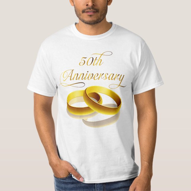 50th Anniversary | Gold Script T-Shirt (Front)