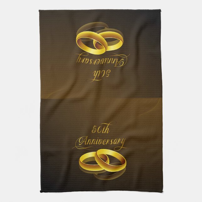 50th Anniversary | Gold Script Towel (Vertical)