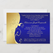 50th Anniversary Gold Scrolls with Navy Invitation (Back)
