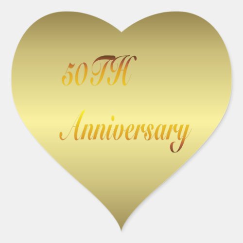 50TH Anniversary Gold Sticker