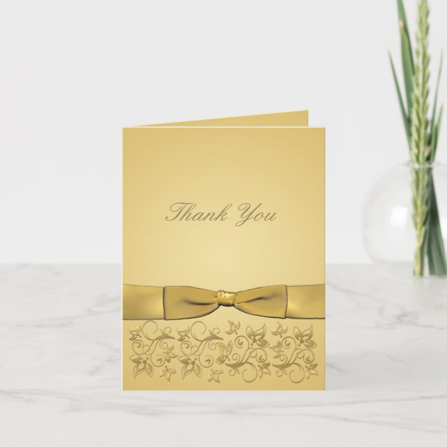 50th Anniversary Gold Thank You Card **New version (Front)