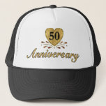 50th Anniversary - Gold Trucker Hat at Zazzle