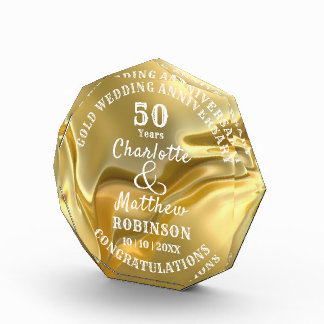 50th Anniversary Gold Wedding Gift Personalized