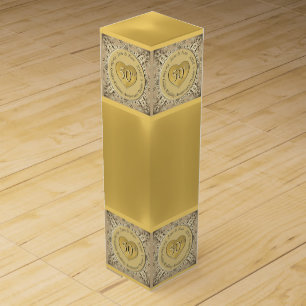 50th Anniversary Gold Wine Gift Box